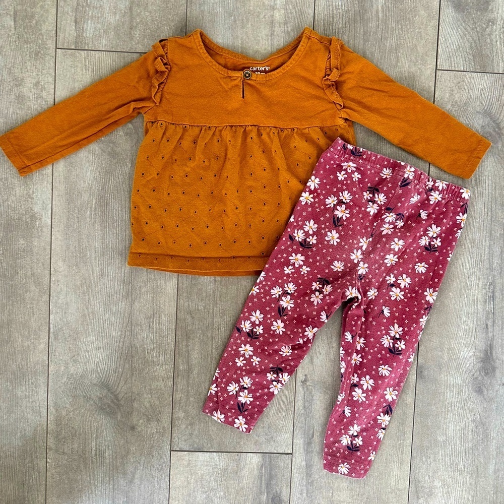 Carter’s 18M baby Girl fall Outfit Set
Guc, shirt Euc, pants show a little wear